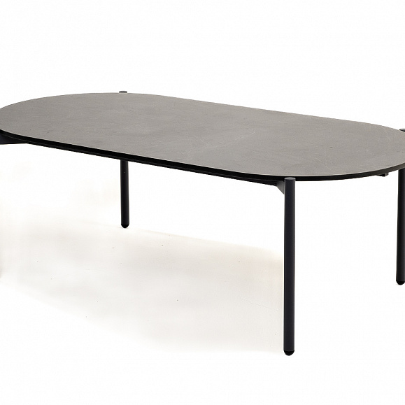 Диего журнальный стол из HPL 120х60 H40, каркас темно-серый (RAL7024), цвет серый гранит фото 3