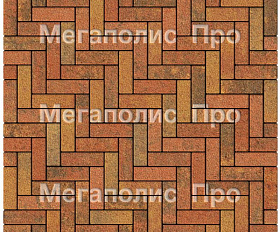 Тротуарная плитка Выбор Паркет Б.4.П.6 Листопад Гранит Арабская ночь