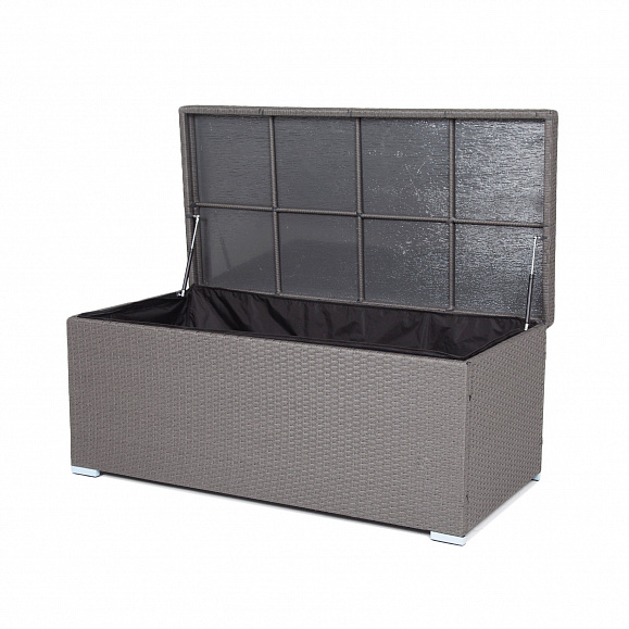 Порту сундук водонепроницаемый из искусственного ротанга, цвет графит фото 1