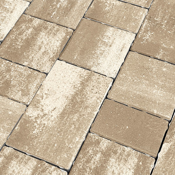 Тротуарная плитка Koldiz Новый Город 60 мм Оникс Песочный фото 1