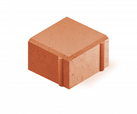 Тротуарная плитка Нобетек Квадрат 4К6ф 100x100x60 Красно-коричневая