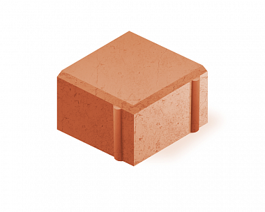 Тротуарная плитка Нобетек Квадрат 4К6ф 100x100x60 Красно-коричневая