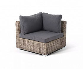 Диван трансформирующийся Лунго 4SIS из искусственного ротанга, цвет соломенный