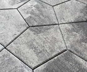 Тротуарная плитка Нобетек Квинта 3П8Ф Колормикс №5 Антрацит