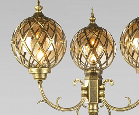 Уличный светильник Elektrostandard Sirius F/3 IP44 черное золото