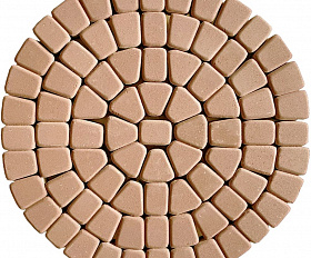 Тротуарная плитка 342 механический завод Классика круговая 60мм Бежевый