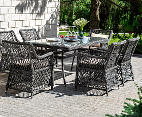 Обеденная Латте 4SIS группа плетеная, цвет графит