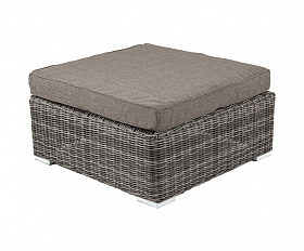 Лунго плетеная оттоманка с подушкой, цвет графит