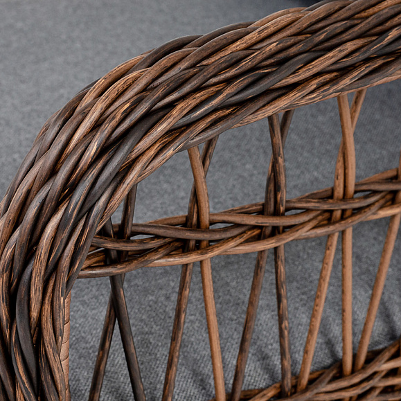 Цесена кресло плетеное из искусственного ротанга, цвет коричневый фото 5