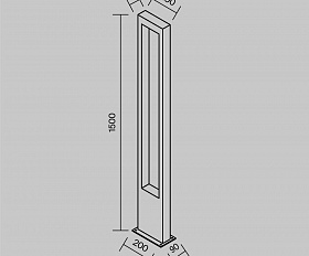 Садово-парковый светильник Bonn Maytoni O425FL-L20GF цвет Графит