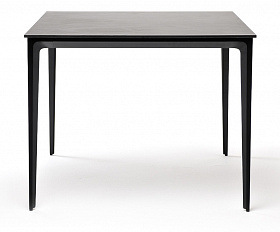Малага обеденный стол из HPL 90х90см, цвет серый гранит, каркас черный