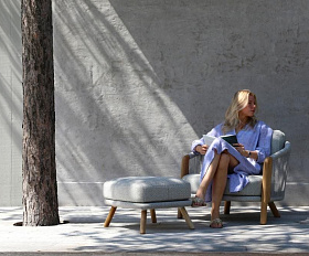 Комплект лаунж мебели Avesta Brafritid серый/песочный, тик/алюминий/веревка