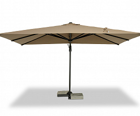 Римини зонт уличный 3х4м на боковой алюминиевой опоре, тент бежевый