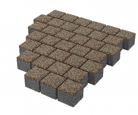 Тротуарная плитка Stellard Квадрат 100х100х60 мм Красный гранит