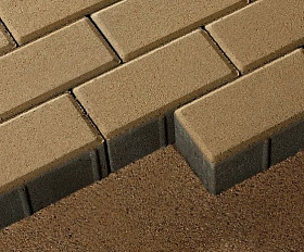 Брусчатка 342 механический завод Прямоугольник (кирпич) 200х100х40 мм Желтый