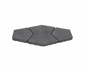 Тротуарная плитка Нобетек Квинта 3П8ф темно-серая