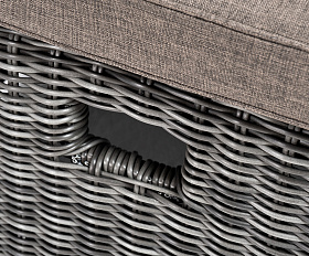 Рим комплект шезлонг со столиком, цвет графит