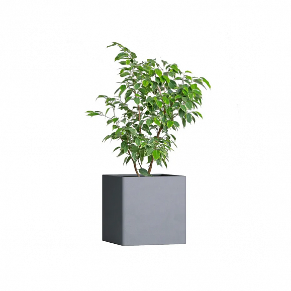 Кашпо TERRAFAKTURA Квадро 40x40x40 Арктик Грей фото 2
