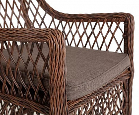 Плетеное кресло Латте 4SIS из искусственного ротанга, цвет коричневый