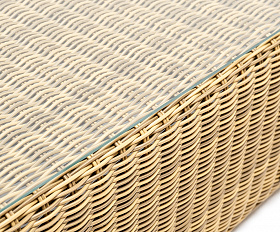 Боно журнальный столик из искусственного ротанга, цвет соломенный