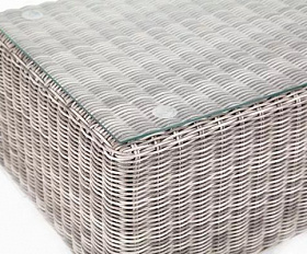 Столик журнальный Боно 4SIS из искусственного ротанга, цвет серый