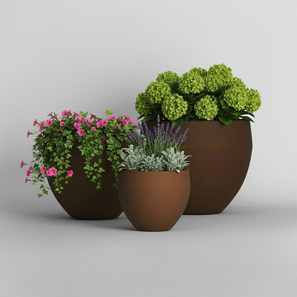 Кашпо Concretika Гира D50H43 Браун 050 3020 фото 5