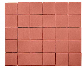 Тротуарная плитка Лидер 40 Квадрат 200х200х60 мм Ярко-красный
