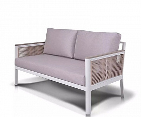 Диван двухместный Сан Ремо 4SIS из роупа (веревки), каркас из алюминия