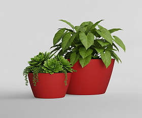 Кашпо Concretika Боул D80H45 Ред 3000