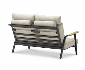 Комплект лаунж мебели Malmo Brafritid с 2-х местным диваном, антрацит/светло-серый, алюминий