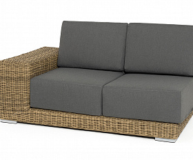 Капри модуль диванный правый с подушками, цвет соломенный