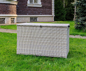 Сундук для хранения Karl 120 Royal Family из искусственного ротанга c колесиками, цвет бежевый