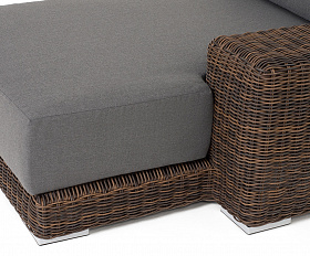 Капри кушетка из искусственного ротанга, цвет коричневый