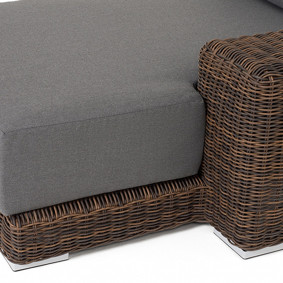 Капри кушетка из искусственного ротанга, цвет коричневый фото 5