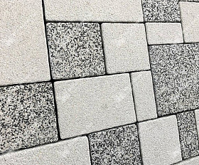 Тротуарная плитка Выбор Мюнхен Б.2. Фсм.6 60 мм Стоунмикс Бело-черный