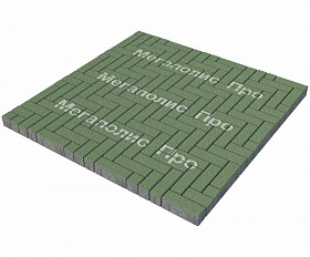 Тротуарная плитка Выбор Паркет Б.4.П.6 Зеленый Гранит