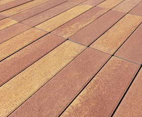 Тротуарная плитка Braer Ригель 320x80x60 мм Colormix Рассвет