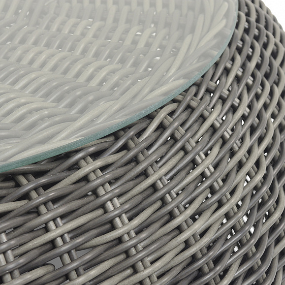 Барселона журнальный столик из искусственного ротанга, цвет графит фото 2