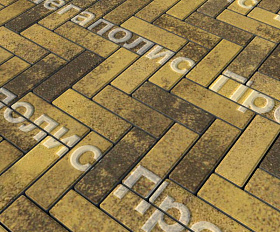 Тротуарная плитка Выбор Паркет Б.4.П.6 Листопад Янтарь