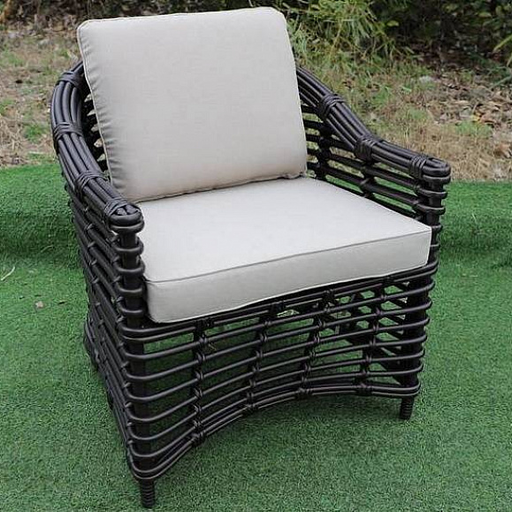 Кресло Ницца 4SIS из искусственного ротанга, цвет бронзовый фото 2