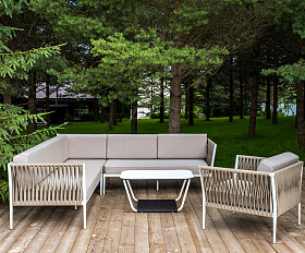 Касабланка модульная лаунж-зона из роупа (веревки), каркас из алюминия