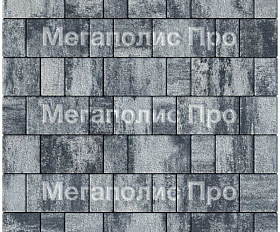 Тротуарная плитка Выбор Старый город Листопад 1Ф.8 Гранит 80 мм. Антрацит