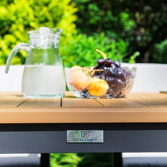 Обеденный комплект Oscar Royal Family со столешницей из поливуда, цвет светло-серый фото 4