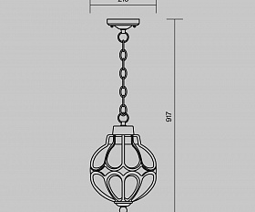 Подвесной светильник Via Maytoni O024PL-01G цвет Золото Антик