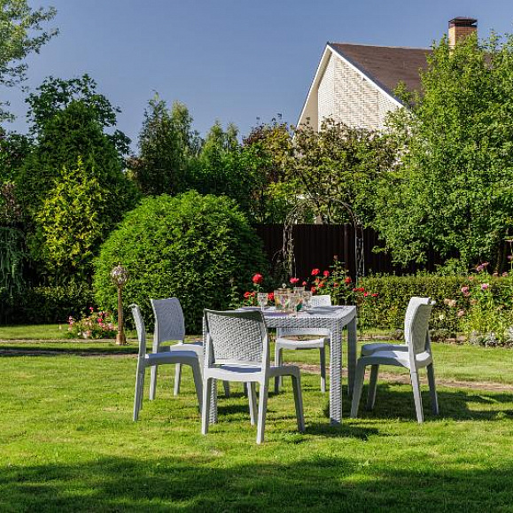 Обеденный комплект July M Royal Family из пластика, цвет светло-серый фото 2