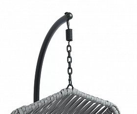 Подвесное кресло Капри 4SIS из искусственного ротанга, цвет серый