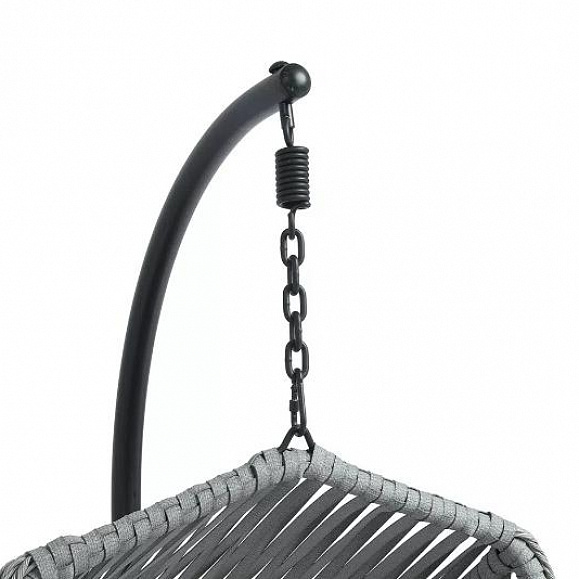 Подвесное кресло Капри 4SIS из искусственного ротанга, цвет серый фото 3