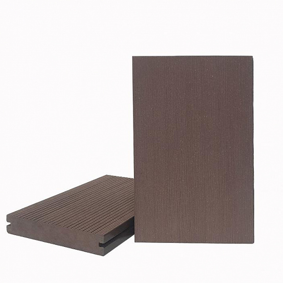 Террасная доска Террапол Смарт Пустотелая с пазом 4000 или 3000х130х22 мм, цвет Орех Милано фото 1