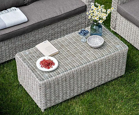 Журнальный столик Кон Панна 4SIS из искусственного ротанга, цвет бежевый