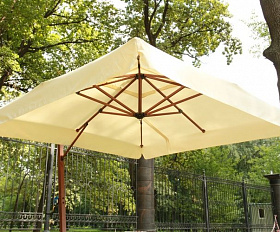 Уличный квадратный зонт Maestro Wood Royal Family с базой